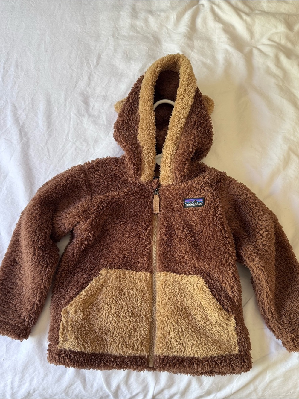 Patagonia - 2T Furry Friends Brown Sherpa Zip Hoodie - NWT